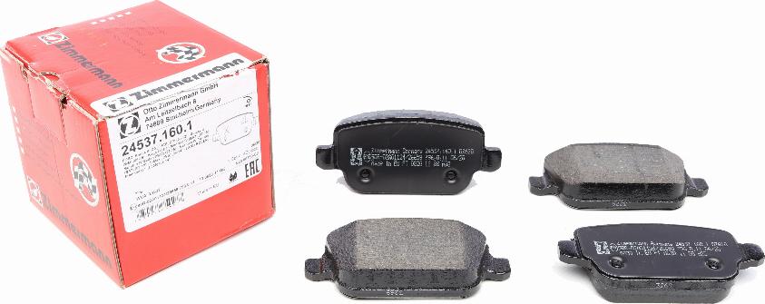 Zimmermann 24537.160.1 - Brake Pad Set, disc brake autospares.lv