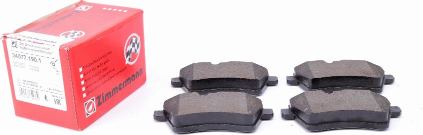 Zimmermann 24077.190.1 - Brake Pad Set, disc brake autospares.lv