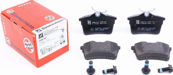 Zimmermann 24765.165.1 - Brake Pad Set, disc brake autospares.lv