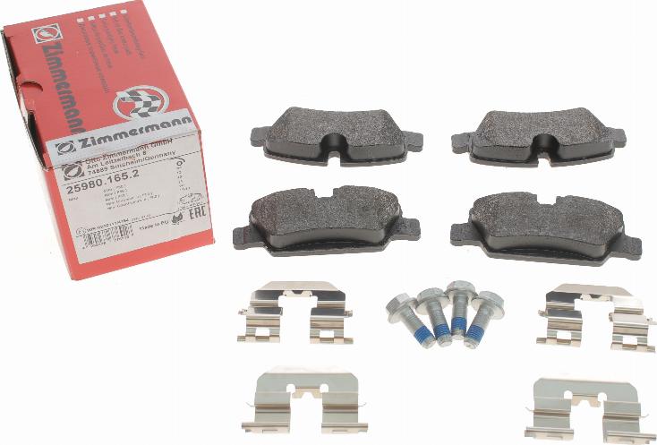 Zimmermann 25980.165.2 - Brake Pad Set, disc brake autospares.lv