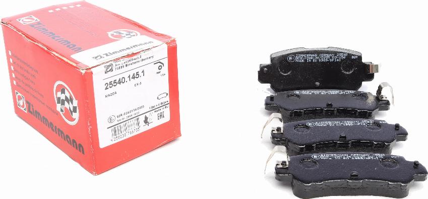 Zimmermann 25540.145.1 - Brake Pad Set, disc brake autospares.lv