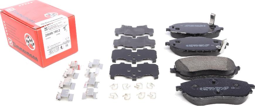 Zimmermann 25698.190.2 - Brake Pad Set, disc brake autospares.lv