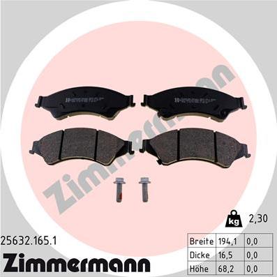 Zimmermann 25632.165.1 - Brake Pad Set, disc brake autospares.lv