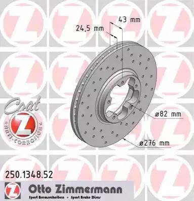 Zimmermann 250.1348.52 - Brake Disc autospares.lv