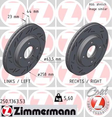 Zimmermann 250.1363.53 - Brake Disc autospares.lv