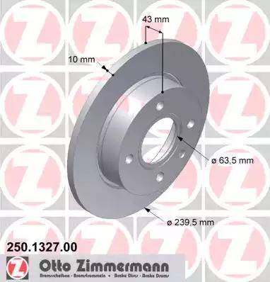 Zimmermann 250.1327.00 - Brake Disc autospares.lv