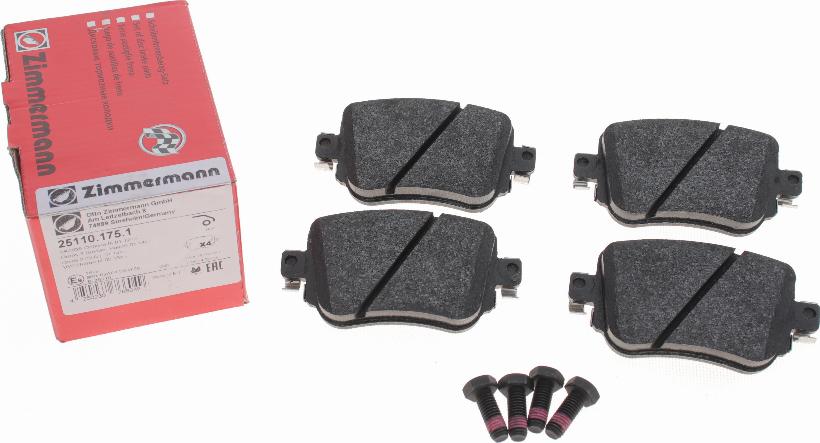 Zimmermann 25110.175.1 - Brake Pad Set, disc brake autospares.lv