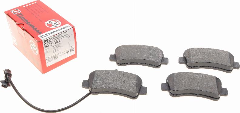 Zimmermann 25112.180.1 - Brake Pad Set, disc brake autospares.lv