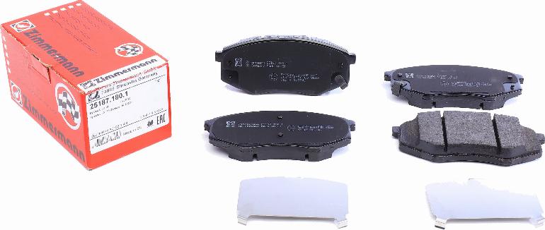 Zimmermann 25187.180.1 - Brake Pad Set, disc brake autospares.lv