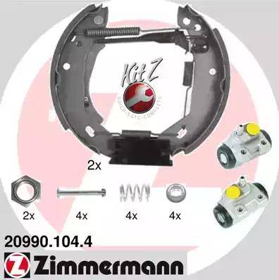 Zimmermann 20990.104.4 - Brake Shoe Set autospares.lv