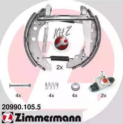 Zimmermann 20990.105.5 - Brake Shoe Set autospares.lv