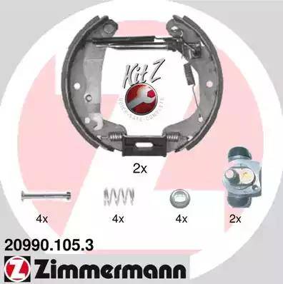 Zimmermann 20990.105.3 - Brake Shoe Set autospares.lv