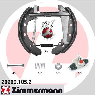 Zimmermann 20990.105.2 - Brake Shoe Set autospares.lv