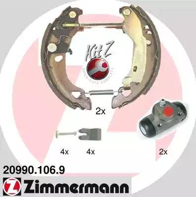 Zimmermann 20990.106.9 - Brake Shoe Set autospares.lv