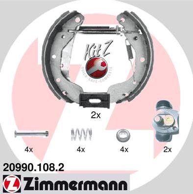 Zimmermann 20990.108.2 - Brake Shoe Set autospares.lv