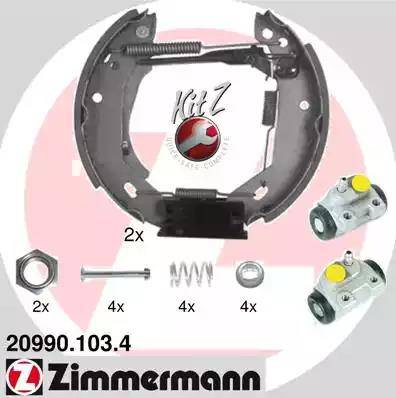 Zimmermann 20990.103.4 - Brake Shoe Set autospares.lv