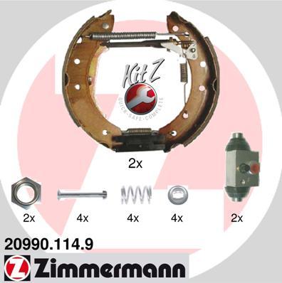 Zimmermann 20990.114.9 - Brake Shoe Set autospares.lv