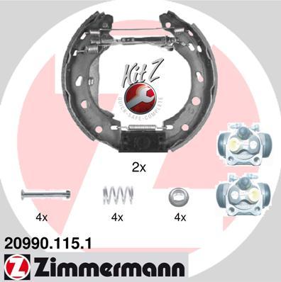 Zimmermann 20990.115.1 - Brake Shoe Set autospares.lv