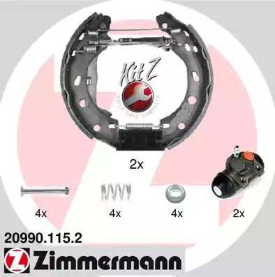 Zimmermann 20990.115.2 - Brake Shoe Set autospares.lv