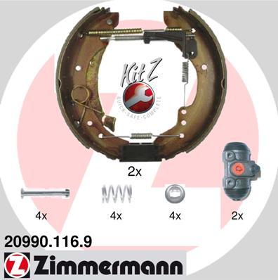 Zimmermann 20990.116.9 - Brake Shoe Set autospares.lv