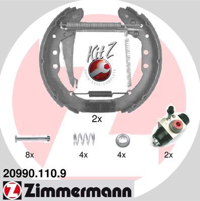Zimmermann 20990.110.9 - Brake Shoe Set autospares.lv