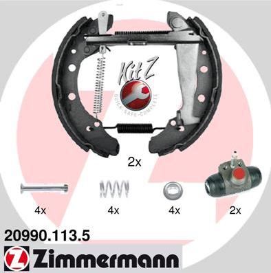 Zimmermann 20990.113.5 - Brake Shoe Set autospares.lv