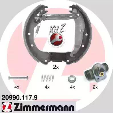 Zimmermann 20990.117.9 - Brake Shoe Set autospares.lv