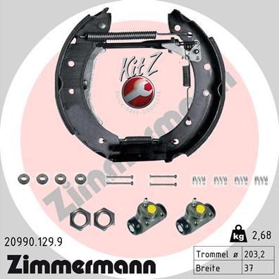 Zimmermann 20990.129.9 - Brake Shoe Set autospares.lv