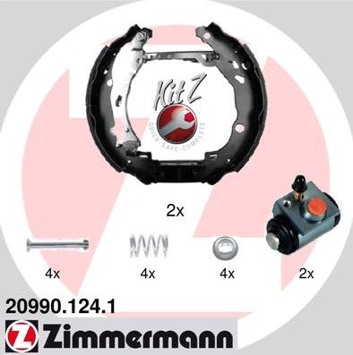Zimmermann 20990.124.1 - Brake Shoe Set autospares.lv