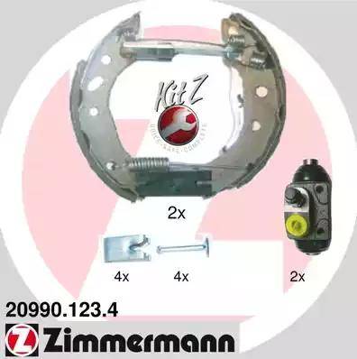 Zimmermann 20990.123.4 - Brake Shoe Set autospares.lv