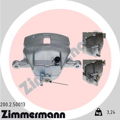 Zimmermann 200.2.50013 - Brake Caliper autospares.lv