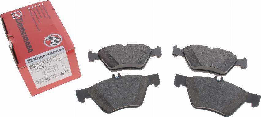 Zimmermann 21670.200.1 - Brake Pad Set, disc brake autospares.lv