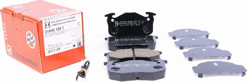 Zimmermann 21096.150.1 - Brake Pad Set, disc brake autospares.lv