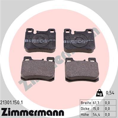 Zimmermann 21301.150.1 - Brake Pad Set, disc brake autospares.lv