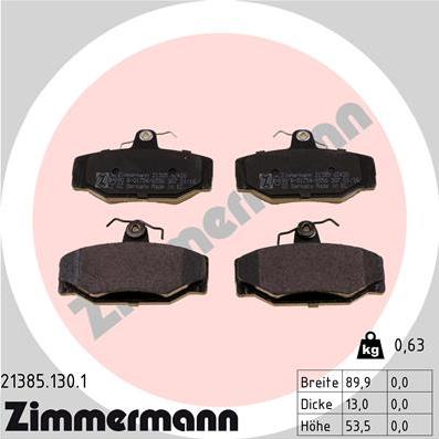 Zimmermann 21385.130.1 - Brake Pad Set, disc brake autospares.lv