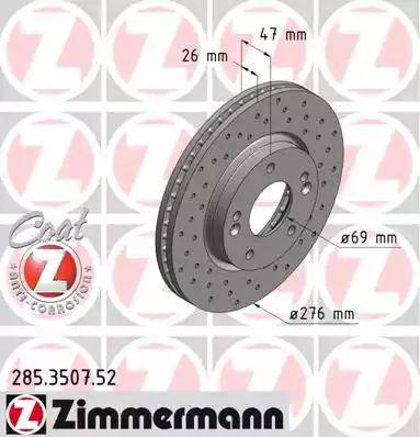 Zimmermann 285.3507.52 - Brake Disc autospares.lv
