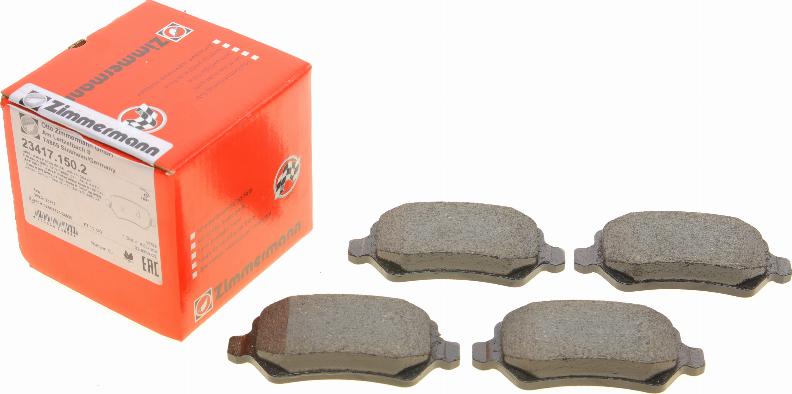 Zimmermann 23417.150.2 - Brake Pad Set, disc brake autospares.lv