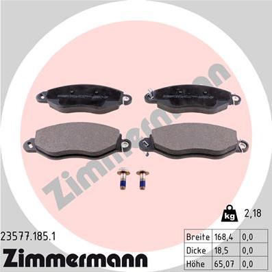 Zimmermann 23577.185.1 - Brake Pad Set, disc brake autospares.lv