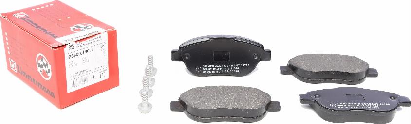 Zimmermann 23600.190.1 - Brake Pad Set, disc brake autospares.lv