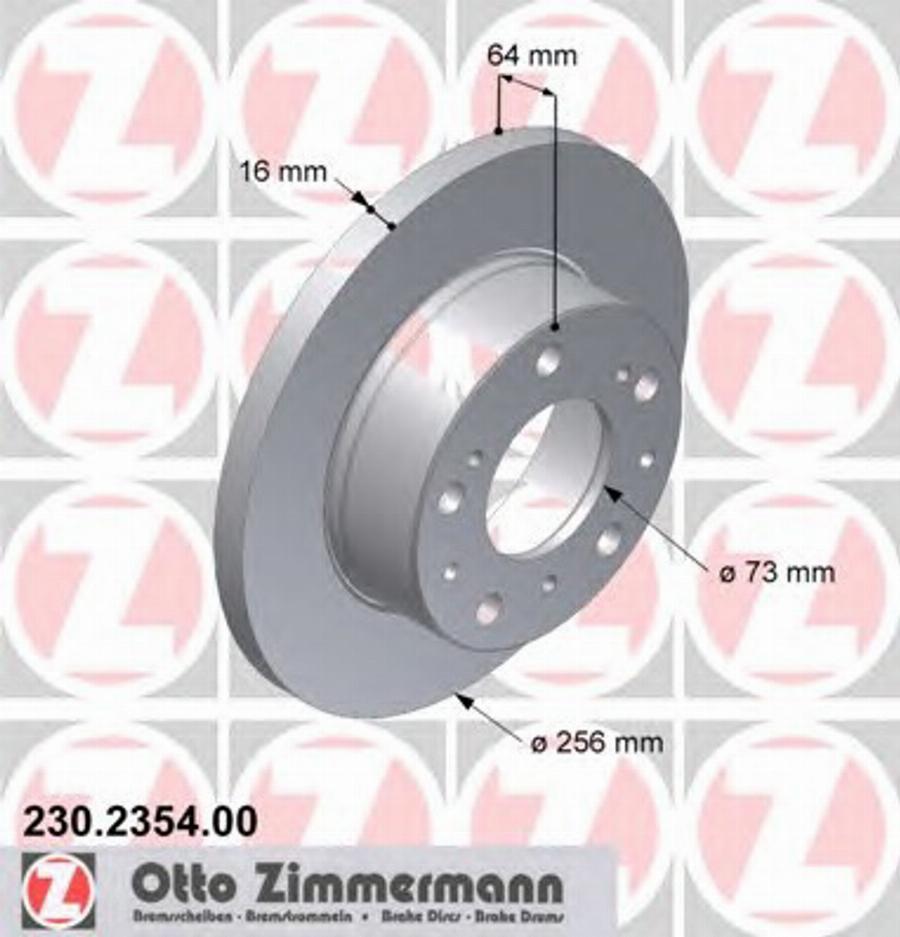 Zimmermann 230 2354 00 - Brake Disc autospares.lv