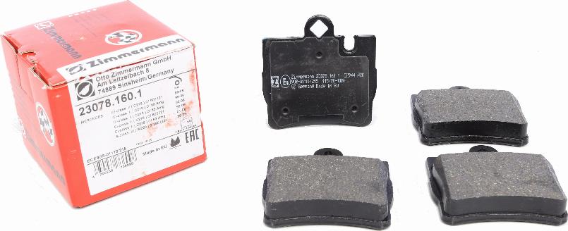 Zimmermann 23078.160.1 - Brake Pad Set, disc brake autospares.lv