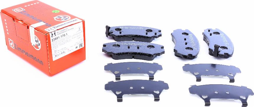 Zimmermann 23891.170.1 - Brake Pad Set, disc brake autospares.lv