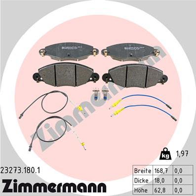 Zimmermann 23273.180.1 - Brake Pad Set, disc brake autospares.lv