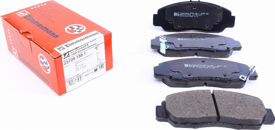 Zimmermann 23729.155.1 - Brake Pad Set, disc brake autospares.lv