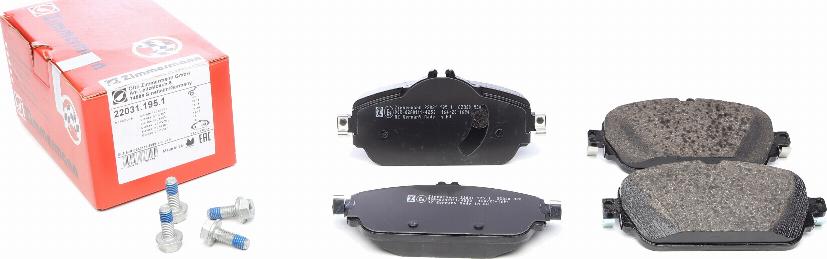 Zimmermann 22031.195.1 - Brake Pad Set, disc brake autospares.lv