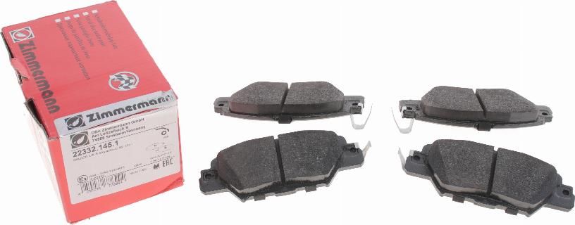 Zimmermann 22332.145.1 - Brake Pad Set, disc brake autospares.lv