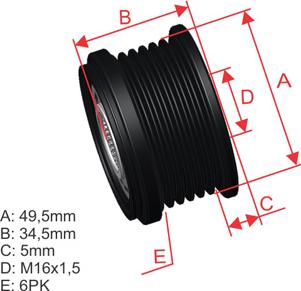 ZM ZM 96.000.20 - Pulley, alternator, freewheel clutch autospares.lv