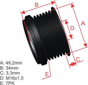 ZM ZM 96.000.75 - Pulley, alternator, freewheel clutch autospares.lv