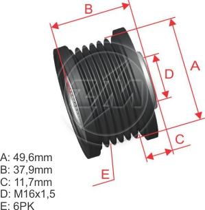 ZM ZM 96.012.01 - Pulley, alternator, freewheel clutch autospares.lv