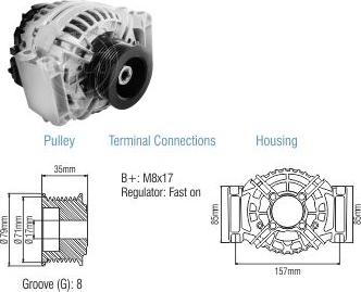 ZM ZM 90.106.08 - Alternator autospares.lv